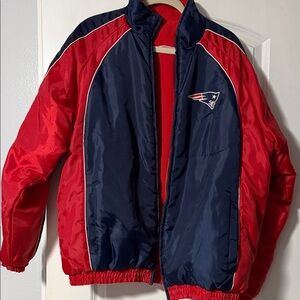 New England Patriots NFL Red and Blue reversible Men's Jacket
